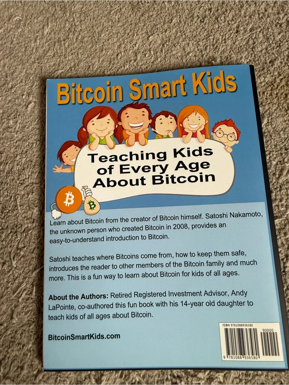 Bitcoin Smart Kids - Blue and Orange Educational Book for Kids